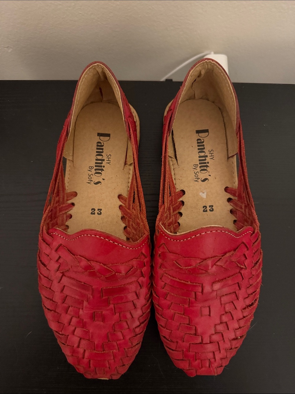 Red Woven Leather Espadrilles by Panchito's — Slip-On Comfort